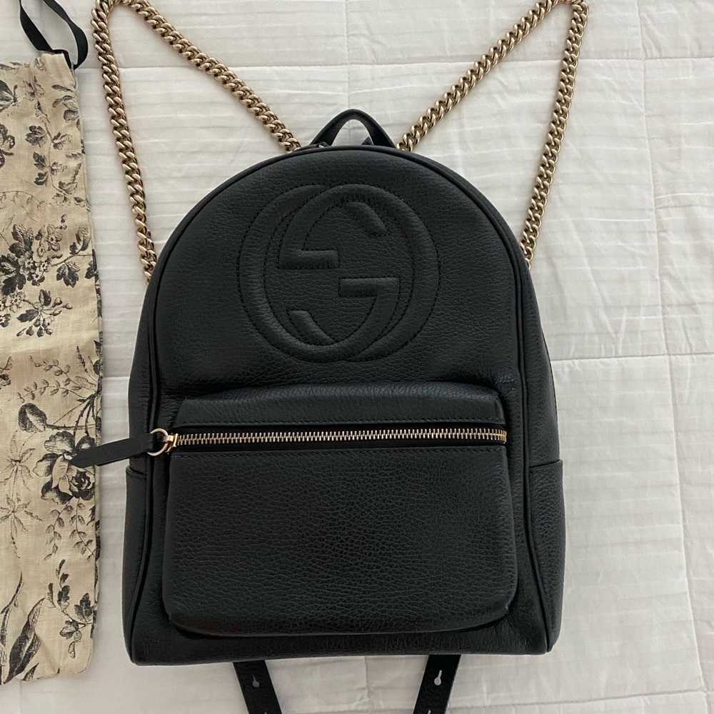 Gucci Soho Chain Backpack Black